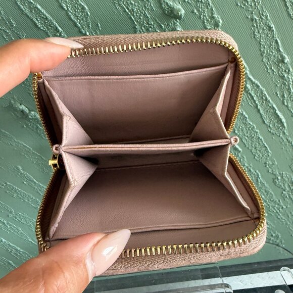 Miu Miu Small Pink Matalasse Napa Leather Wallet - Picture 3 of 7